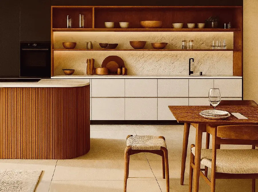 Mini flexible walnut slats